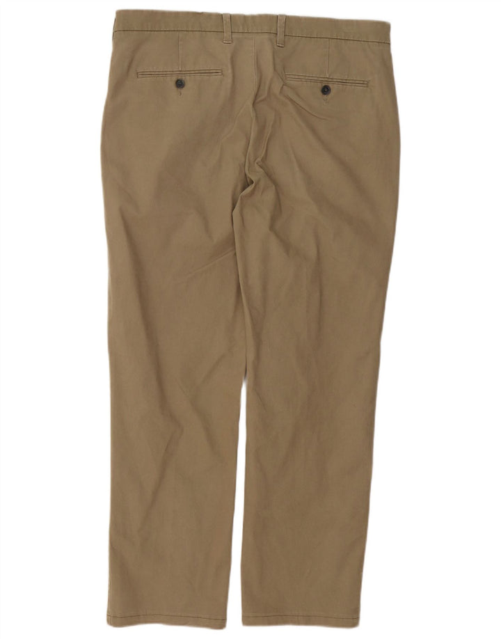 Marks & Spencer Mens Regular Fit Chino Trousers W36 L27 Beige Cotton