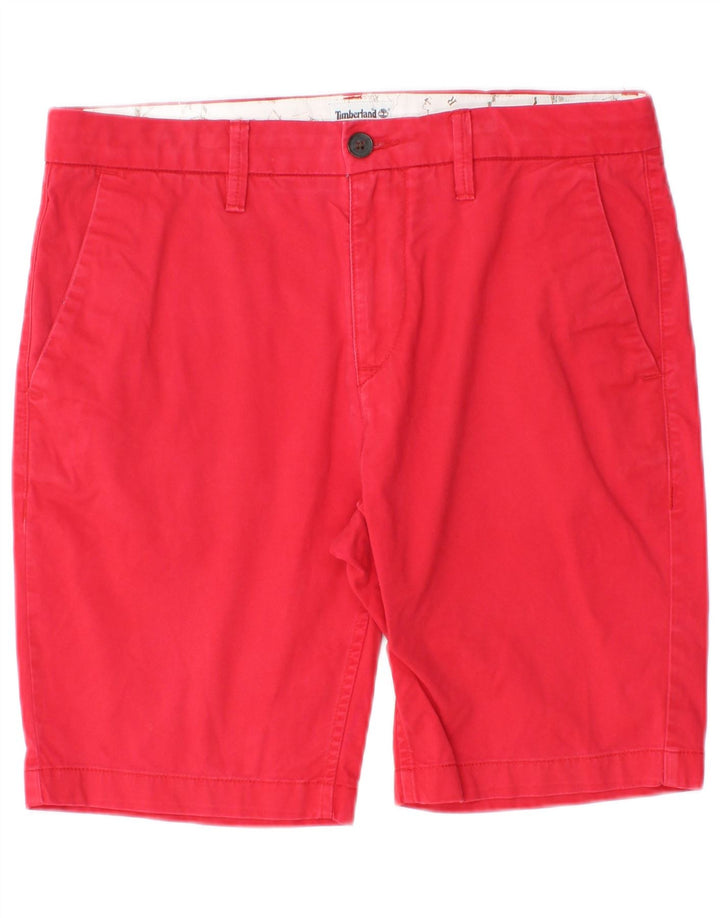 Timberland Mens Chino Shorts W31 Medium Red Cotton