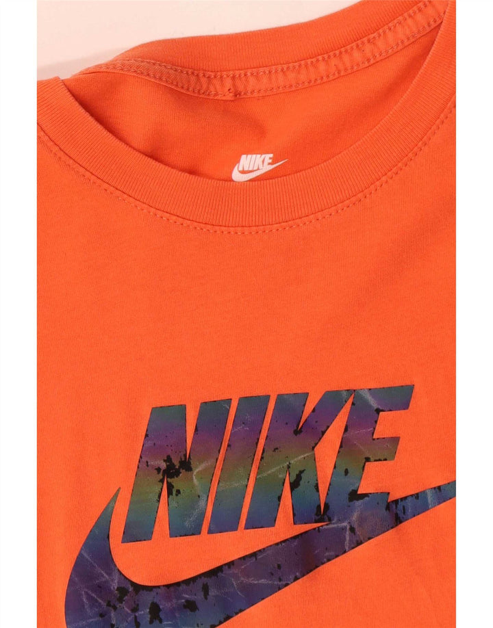 Nike Mens Graphic T-Shirt Top Medium Orange Cotton