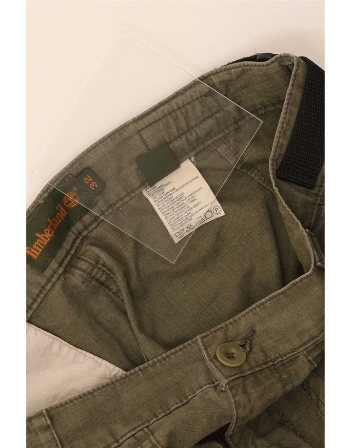 Timberland Mens Cargo Bermuda Shorts W32 Medium Khaki Cotton
