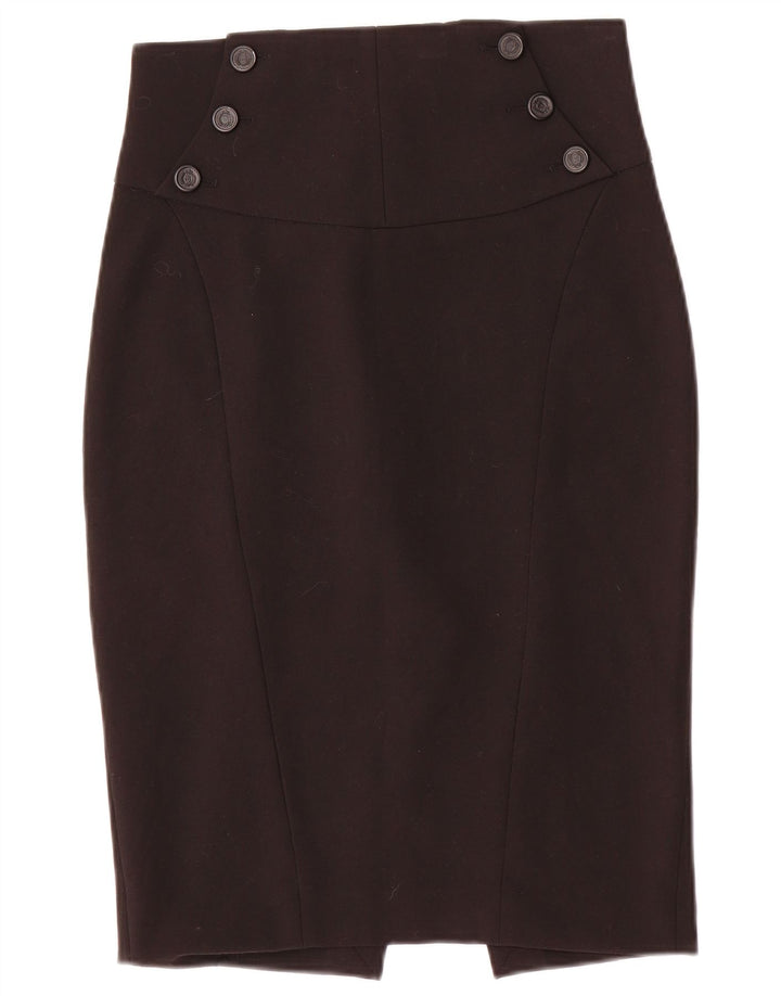 Zara Womens High Waist Pencil Skirt Medium W26 Black