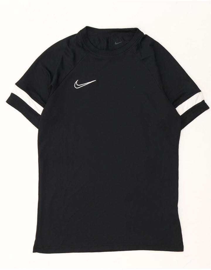 Nike Mens Dri Fit T-Shirt Top Medium Black Colourblock Polyester