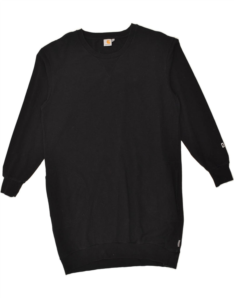 CARHARTT Womens Sweatshirt Jumper Dress UK 14 Medium Black Cotton | Vintage Carhartt | Thrift | Second-Hand Carhartt | Used Clothing | Messina Hembry 