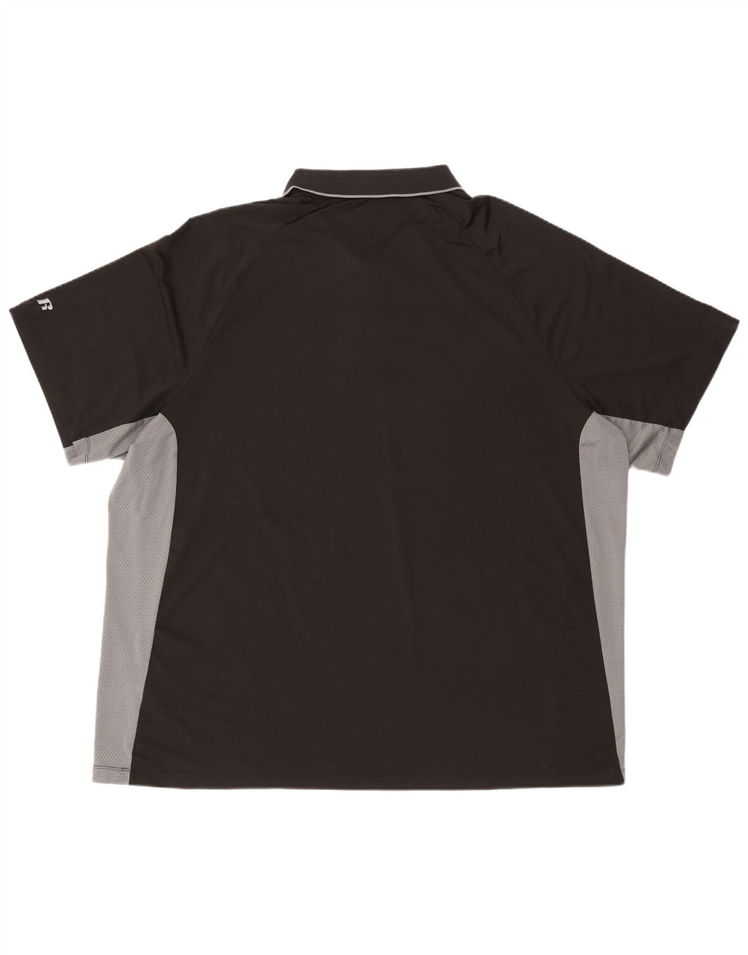 RUSSELL ATHLETIC Mens Dri-Power Polo Shirt UK 54/56 3XL Black Colourblock