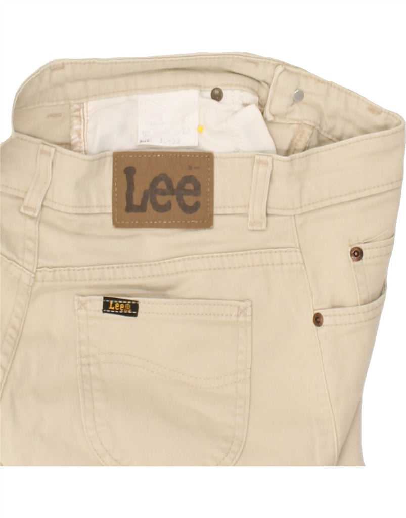 LEE Mens Straight Casual Trousers W30 L30 Beige Cotton | Vintage Lee | Thrift | Second-Hand Lee | Used Clothing | Messina Hembry 