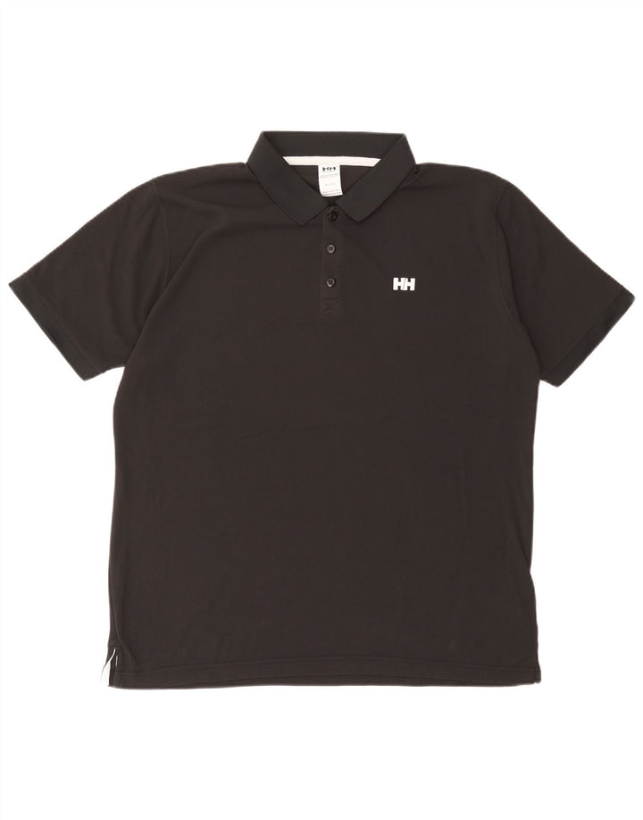 Helly Hansen Mens Polo Shirt XL Black Polyamide