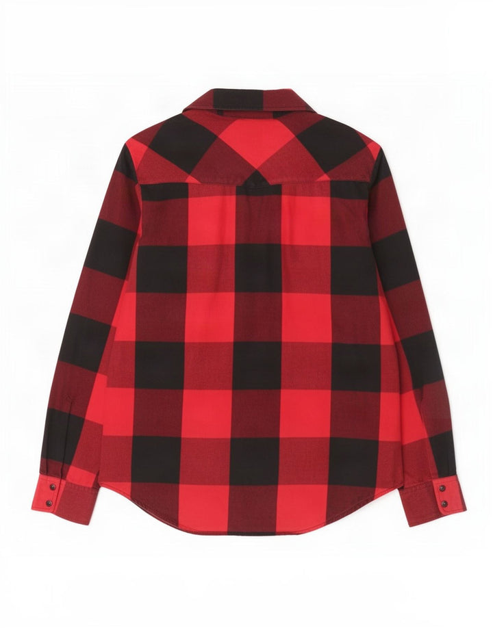 Zara Womens Flannel Shirt UK 10 Small Red Gingham