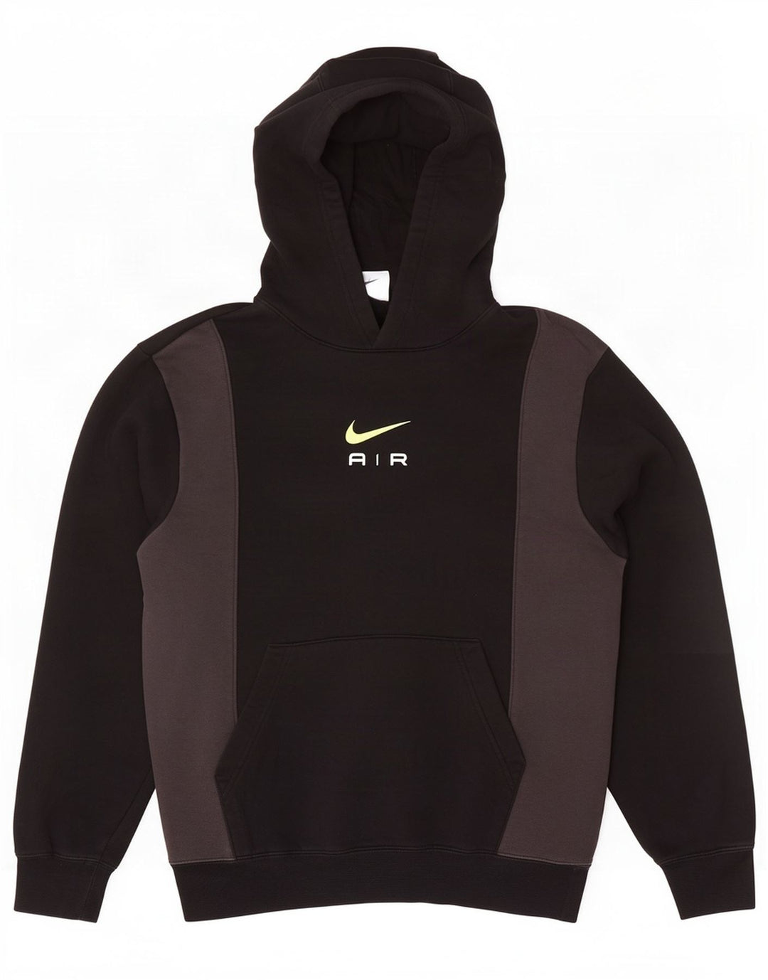 Nike Mens Hoodie Jumper Small Black Colourblock Cotton