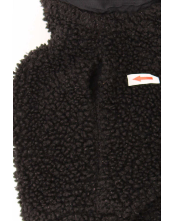 Dunnes Stores Womens Oversized Fleece Jacket UK 10 Small Black Polyester
