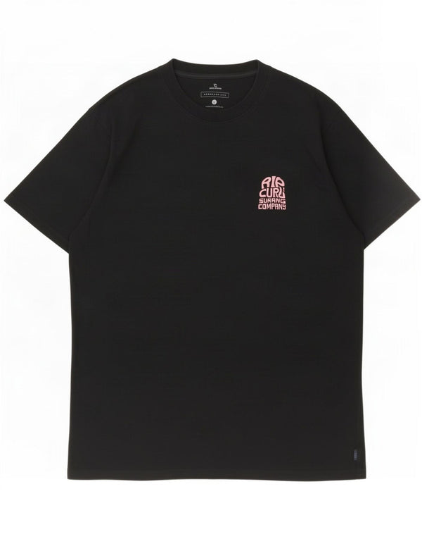 Rip Curl Mens Standard Fit T-Shirt Top Large Black Cotton