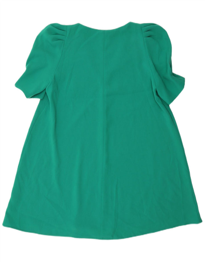 Zara Womens A-Line Dress UK 16 Large Green Polyester