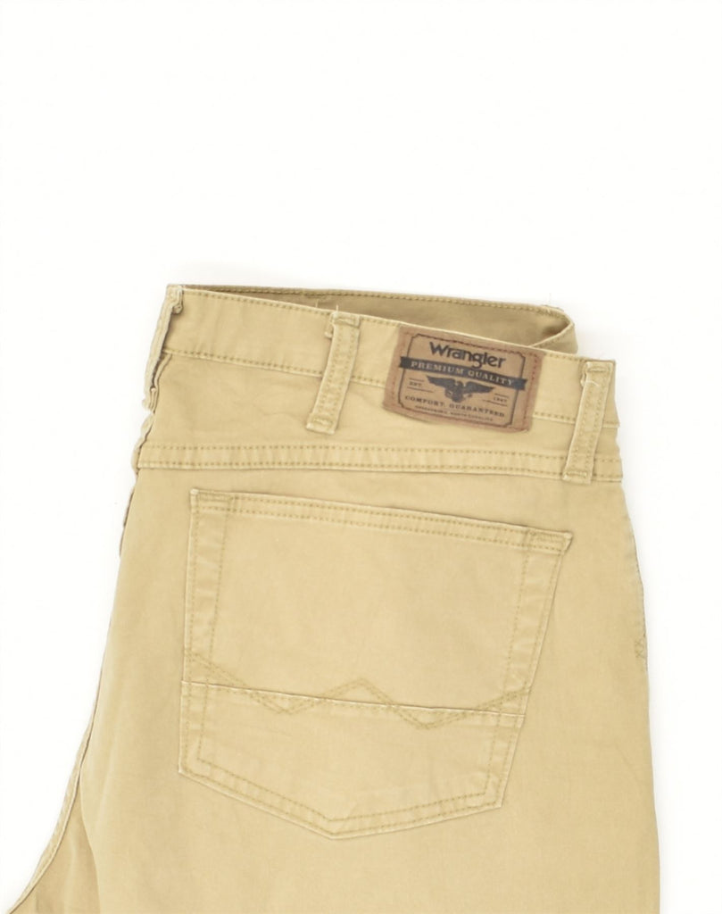 WRANGLER Mens Straight Casual Trousers W34 L32  Beige Cotton | Vintage Wrangler | Thrift | Second-Hand Wrangler | Used Clothing | Messina Hembry 