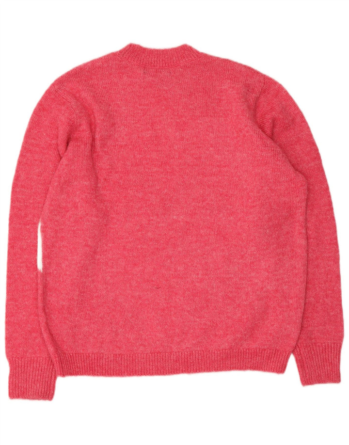 Marks & Spencer Womens Crew Neck Jumper Sweater UK 14 Medium Pink