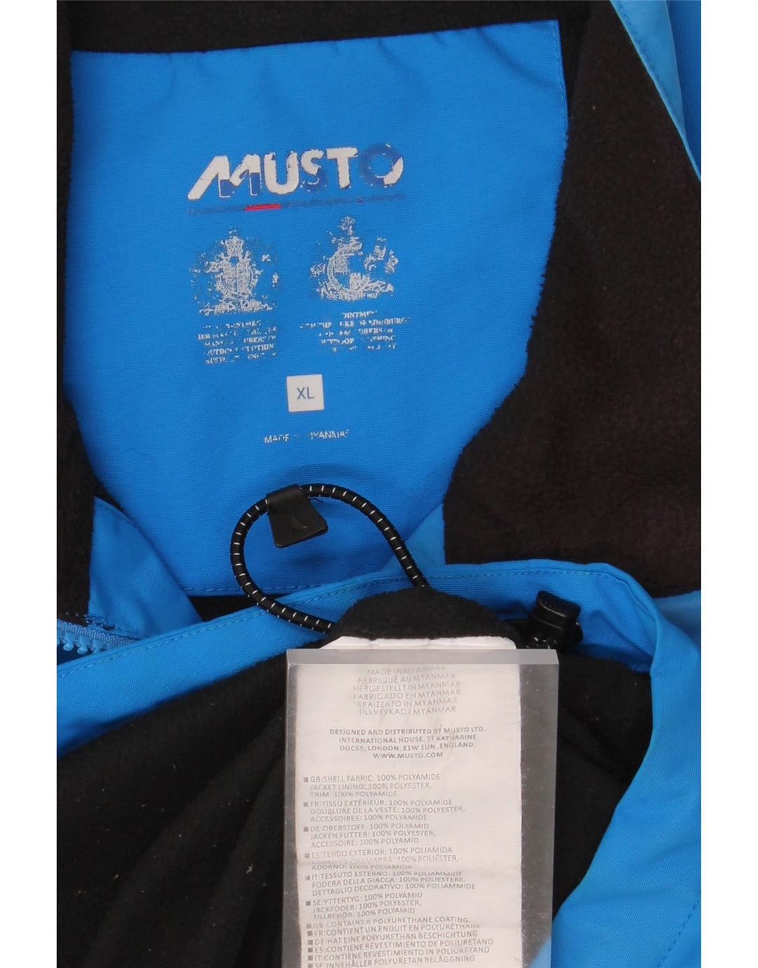 Musto Mens Sleeveless Tracksuit Top Jacket XL Blue Polyamide