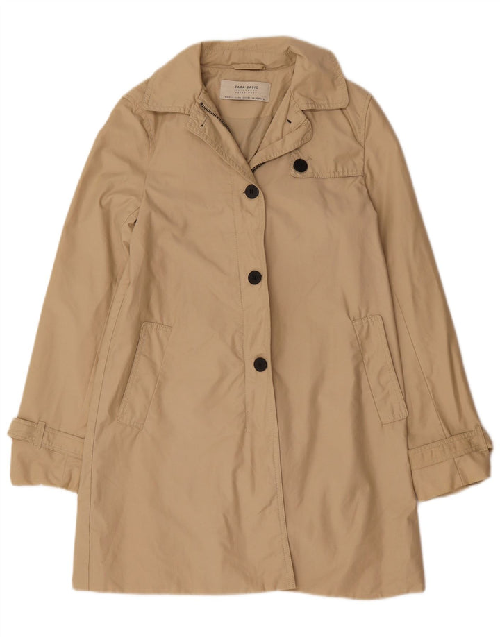Zara Womens Trench Coat UK 6 XS Beige