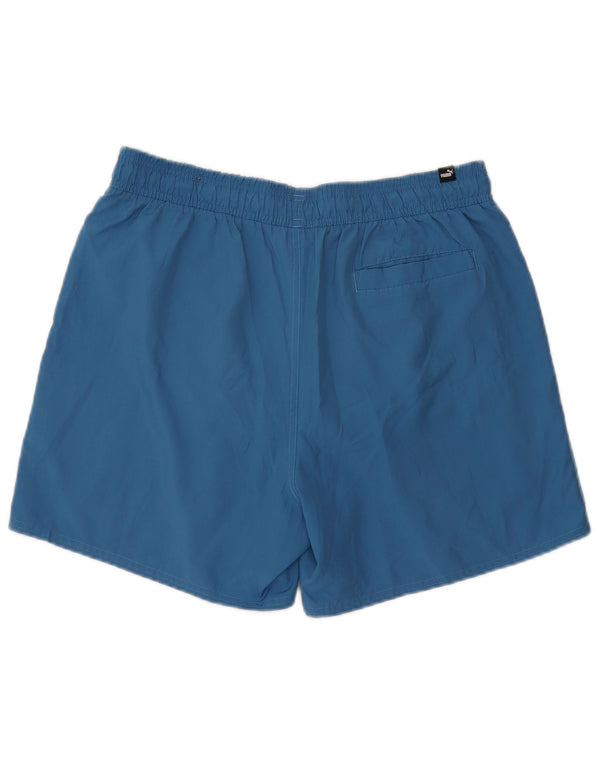 Puma Mens Graphic Swimming Shorts Large Blue Polyester