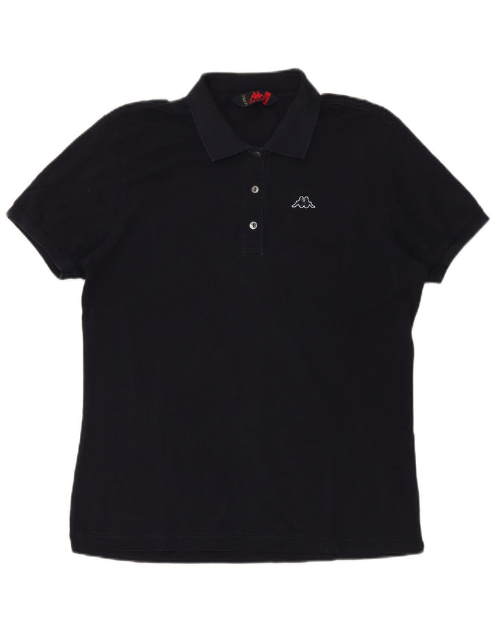 KAPPA Womens Polo Shirt UK 16 Large Navy Blue