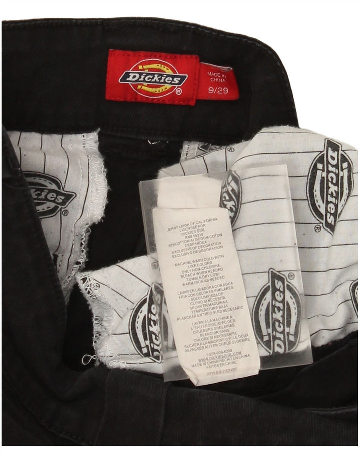 Dickies Womens Slim Chino Trousers US 9 Medium W29 L28 Black Geometric