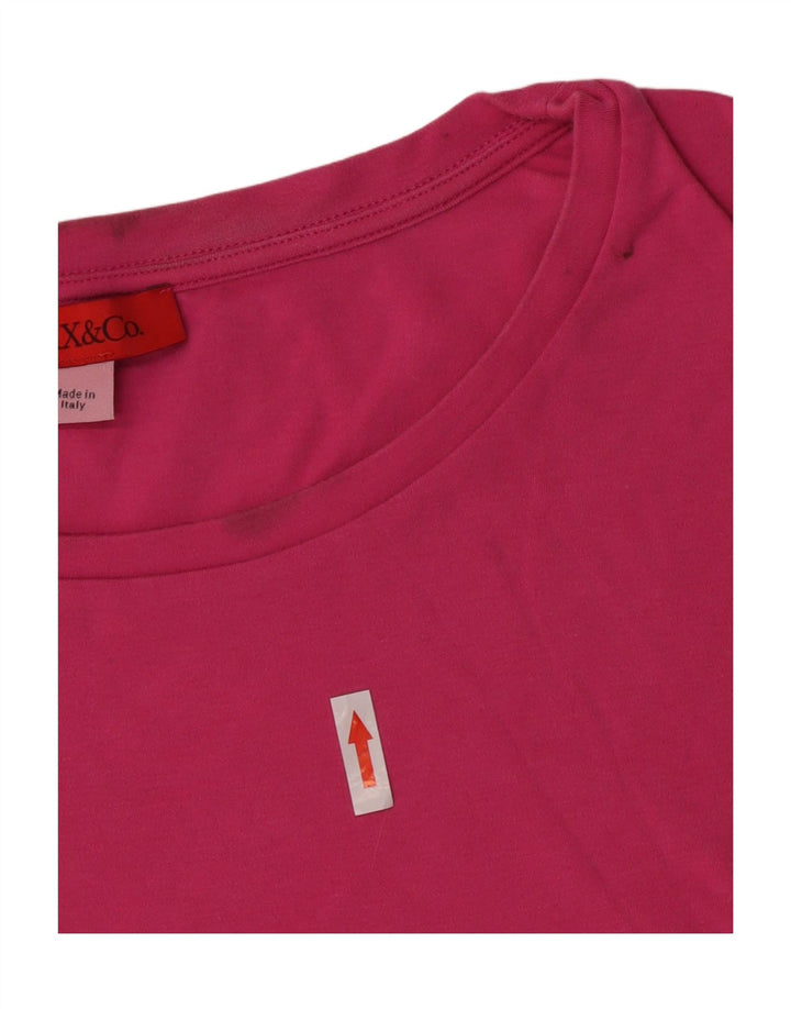 Max & Co. Womens Crop T-Shirt Top UK 14 Medium Pink