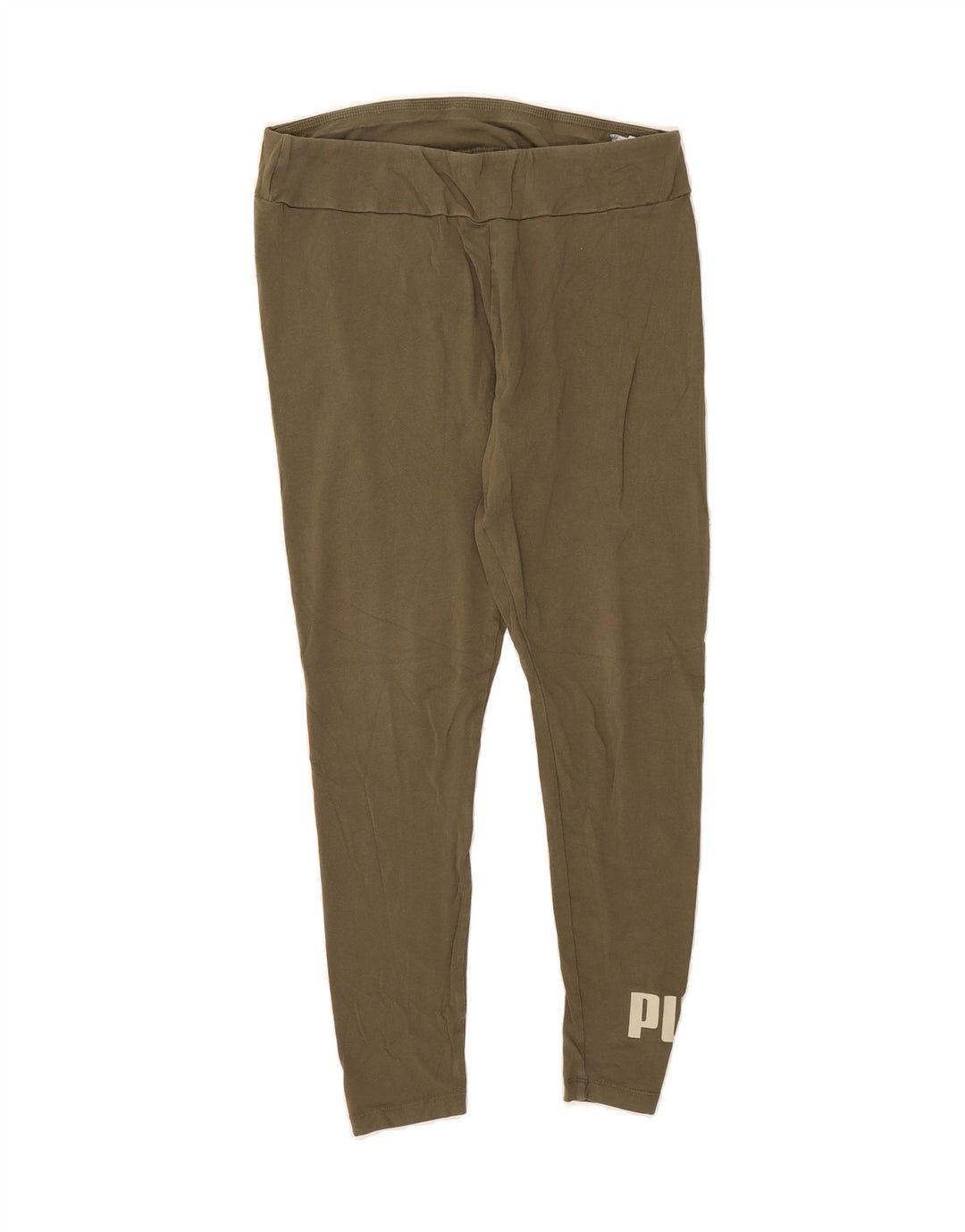 PUMA Womens Graphic Leggings UK 14 Large  Khaki Cotton Vintage Puma and Second-Hand Puma from Messina Hembry 
