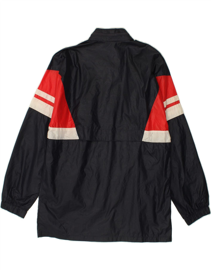 ADIDAS Mens Rain Jacket UK 36 Small Navy Blue Colourblock Nylon Vintage Adidas and Second-Hand Adidas from Messina Hembry 