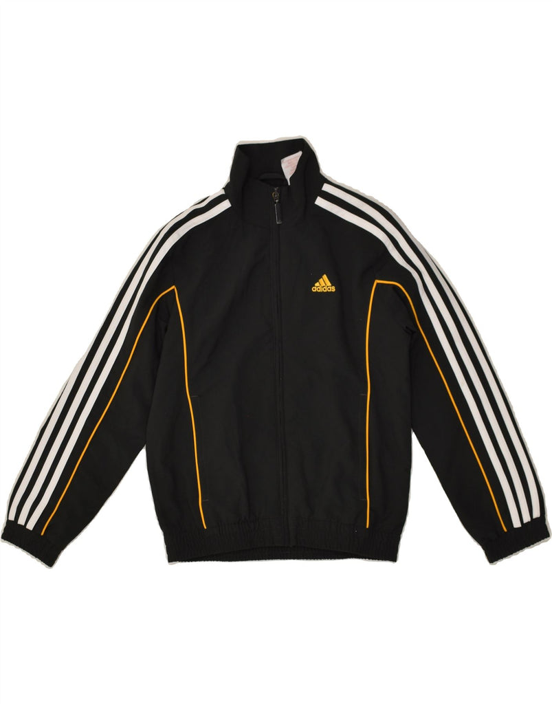 ADIDAS Boys Tracksuit Top Jacket 9-10 Years XS Black Polyester | Vintage Adidas | Thrift | Second-Hand Adidas | Used Clothing | Messina Hembry 