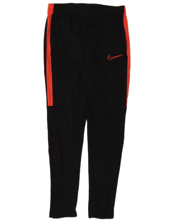 NIKE Mens Dri Fit Tracksuit Trousers Small  Black Colourblock Polyester