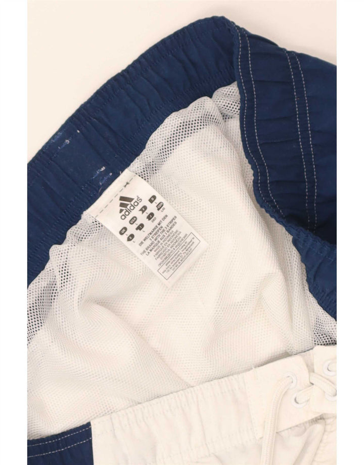 Adidas Mens Graphic Swimming Shorts Large White Colourblock Polyester
