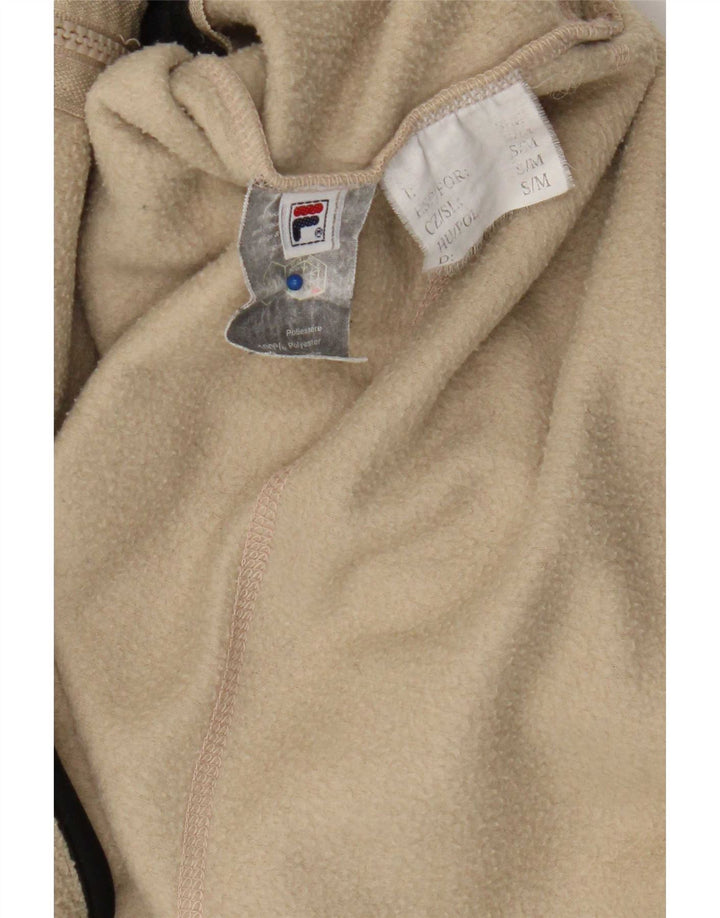 Fila Mens Fleece Jacket UK 36 Small Beige Colourblock Polyester