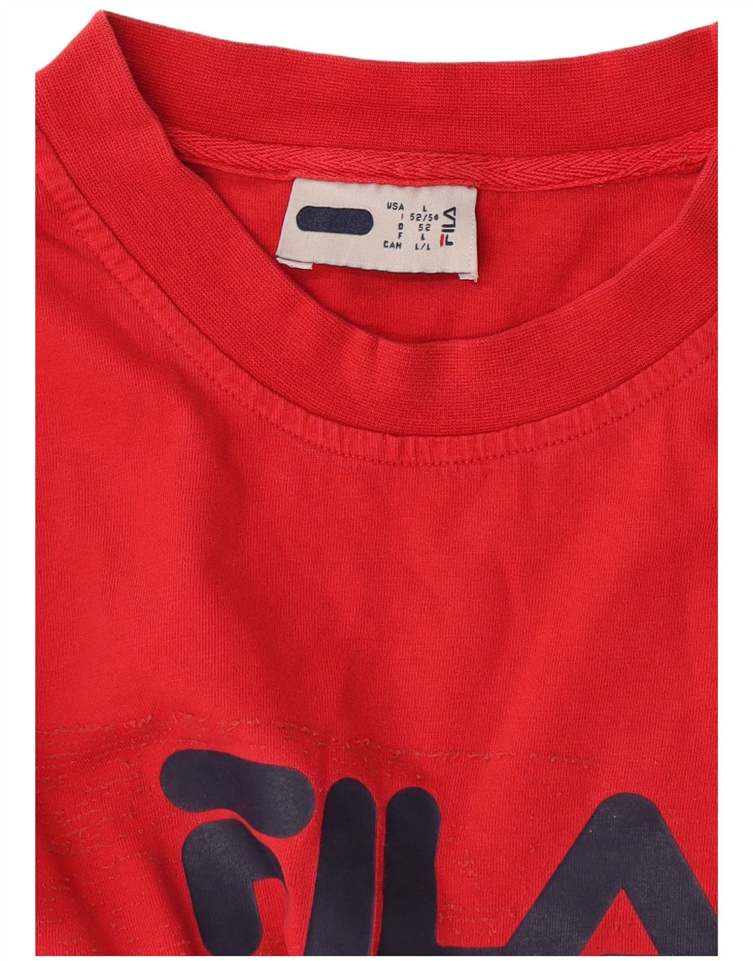 Fila Mens Graphic T-Shirt Top Large Red