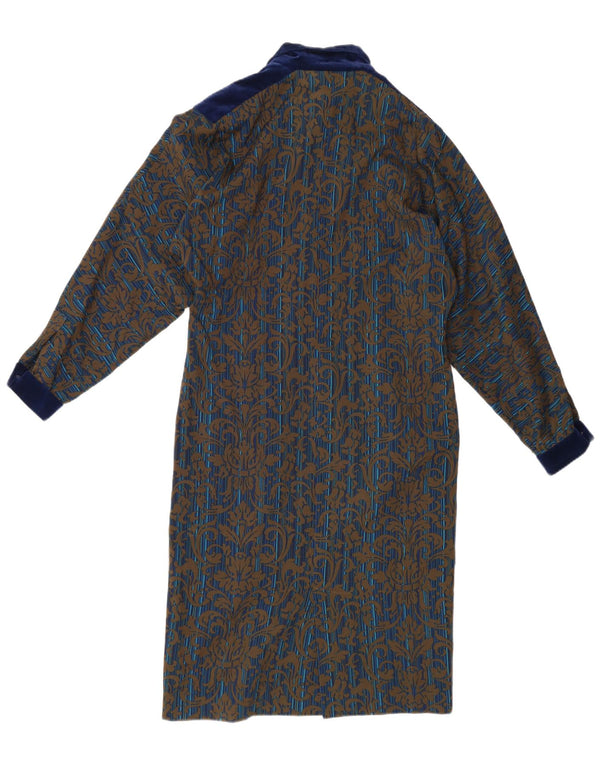 Modyva Womens Long Sleeve Maxi Dress UK 16 Large Navy Blue Floral