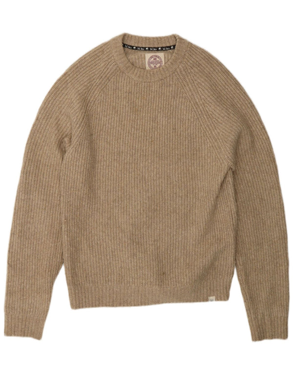 Fat Face Mens Crew Neck Jumper Sweater Medium Beige Acrylic