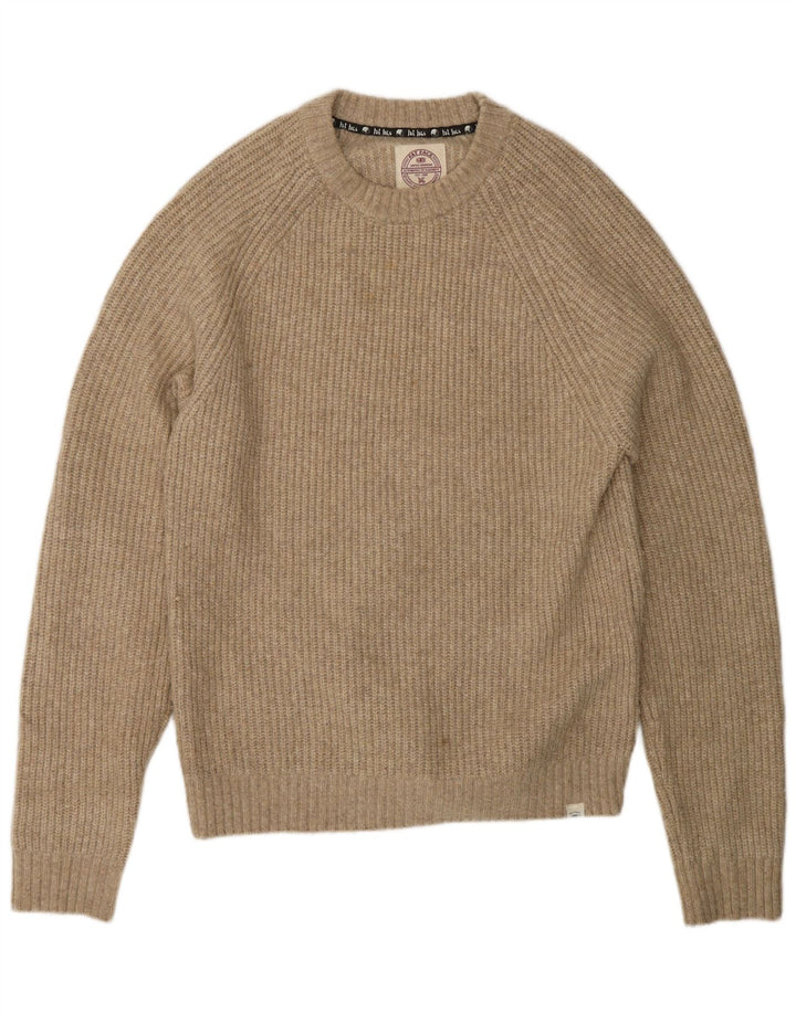 Fat Face Mens Crew Neck Jumper Sweater Medium Beige Acrylic