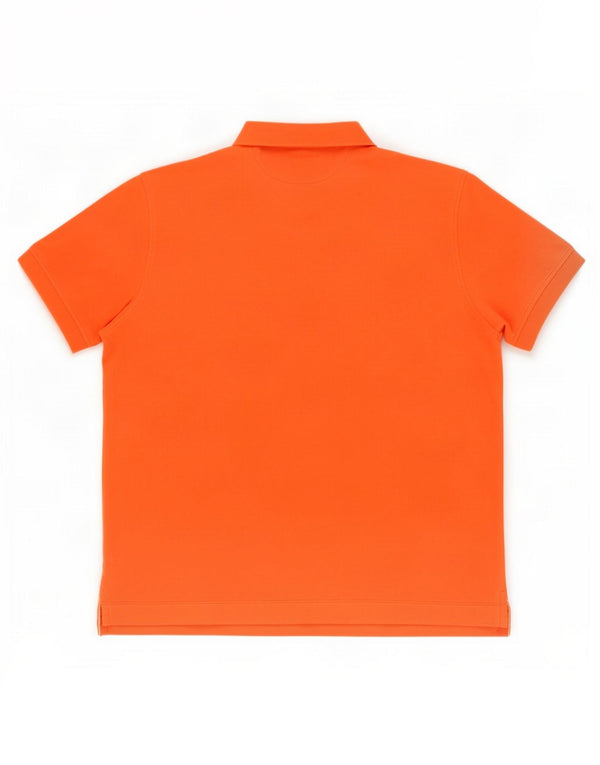 Massimo Dutti Mens Comfort Fit Polo Shirt Medium Orange Cotton