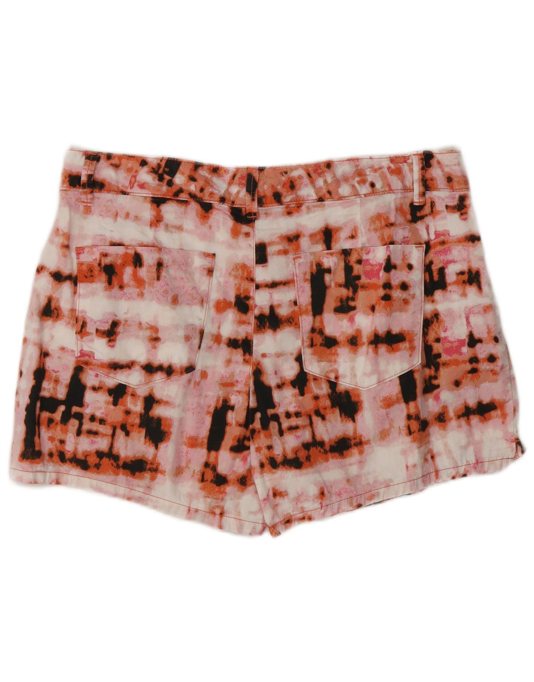 Calvin Klein Womens Casual Shorts UK 12 Medium W30 Multicoloured Tie Dye