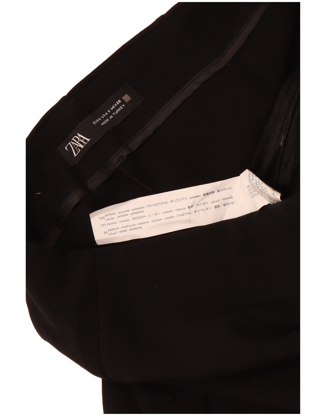 Zara Womens Skort UK 8 Small  Black Polyester