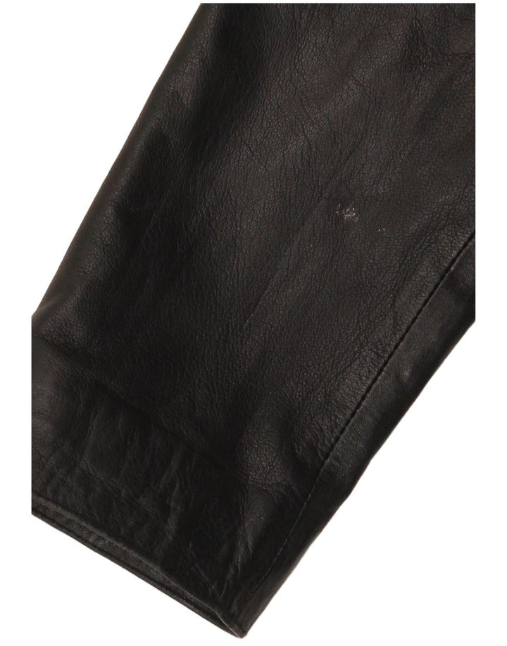 CCDK Womens Leather Jacket EU 40 Medium Black Lambskin