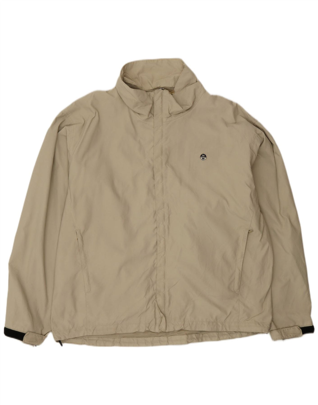 North Sails Mens Rain Jacket UK 44 2XL Beige Polyamide