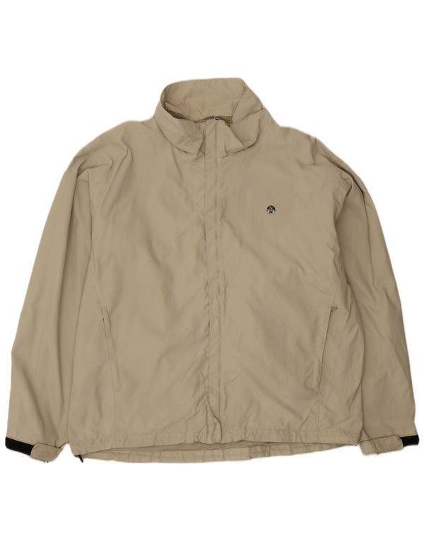 North Sails Mens Rain Jacket UK 44 2XL Beige Polyamide