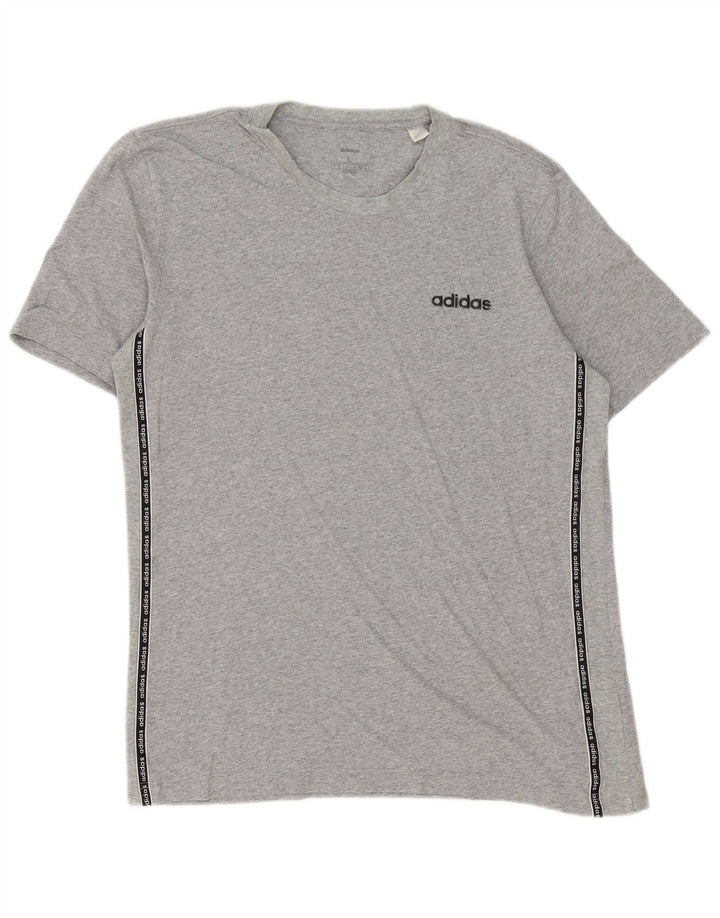 Champion Mens Graphic T-Shirt Top Large Grey Cotton