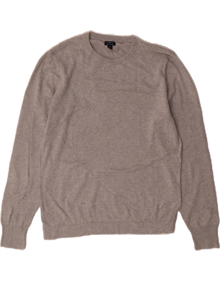 J. CREW Womens Oversized Crew Neck Jumper Sweater UK 10 Small Grey Cotton Vintage J. Crew and Second-Hand J. Crew from Messina Hembry 