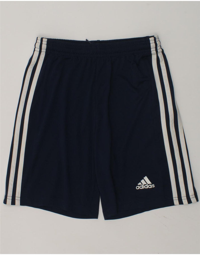 ADIDAS Boys Sport Shorts 11-12 Years Navy Blue Polyester | Vintage Adidas | Thrift | Second-Hand Adidas | Used Clothing | Messina Hembry 