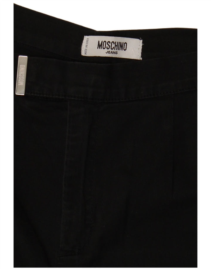 MOSCHINO Womens Straight Capri Trousers W28 L21 Black