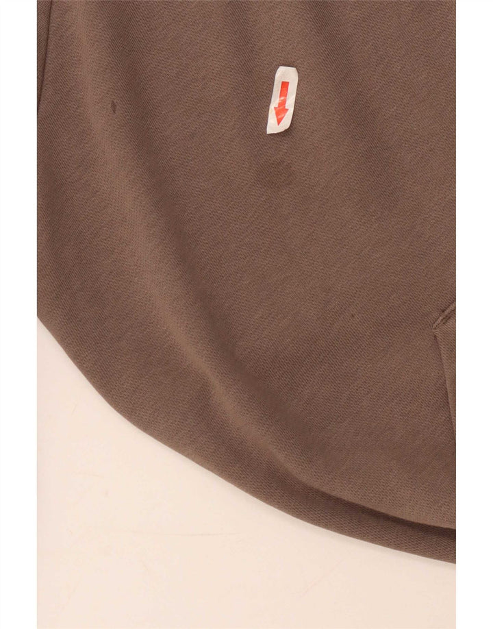 Nike Mens Hoodie Jumper Small Brown Cotton