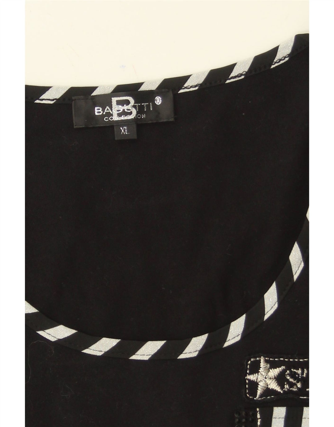 BAGUTTI Womens Graphic Vest Top UK 18 XL Black Modal Vintage Bagutti and Second-Hand Bagutti from Messina Hembry 
