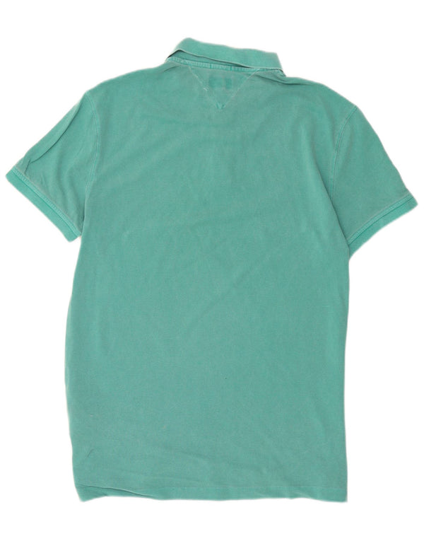 Tommy Hilfiger Mens Regular Fit Polo Shirt Large Green Cotton