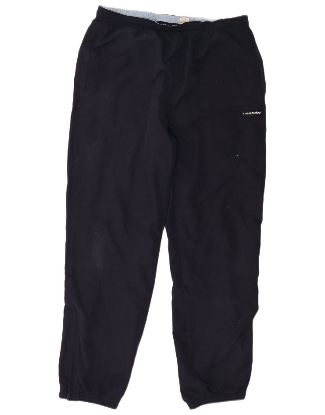 Reebok Mens Tracksuit Trousers Joggers Large Navy Blue Polyester
