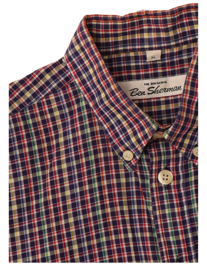 BEN SHERMAN Mens Shirt XL Multicoloured Check