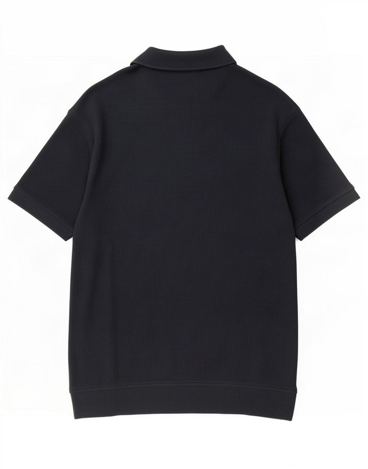 Zara Mens Polo Shirt XL Black Cotton