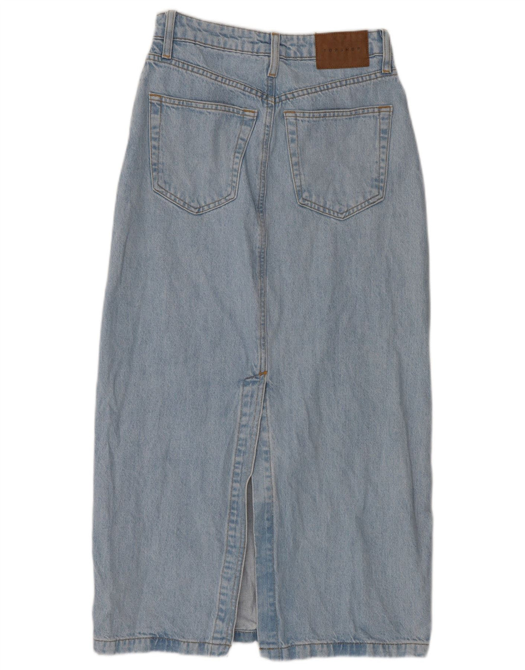 Topshop Womens Denim Skirt UK 8 Small W26  Blue